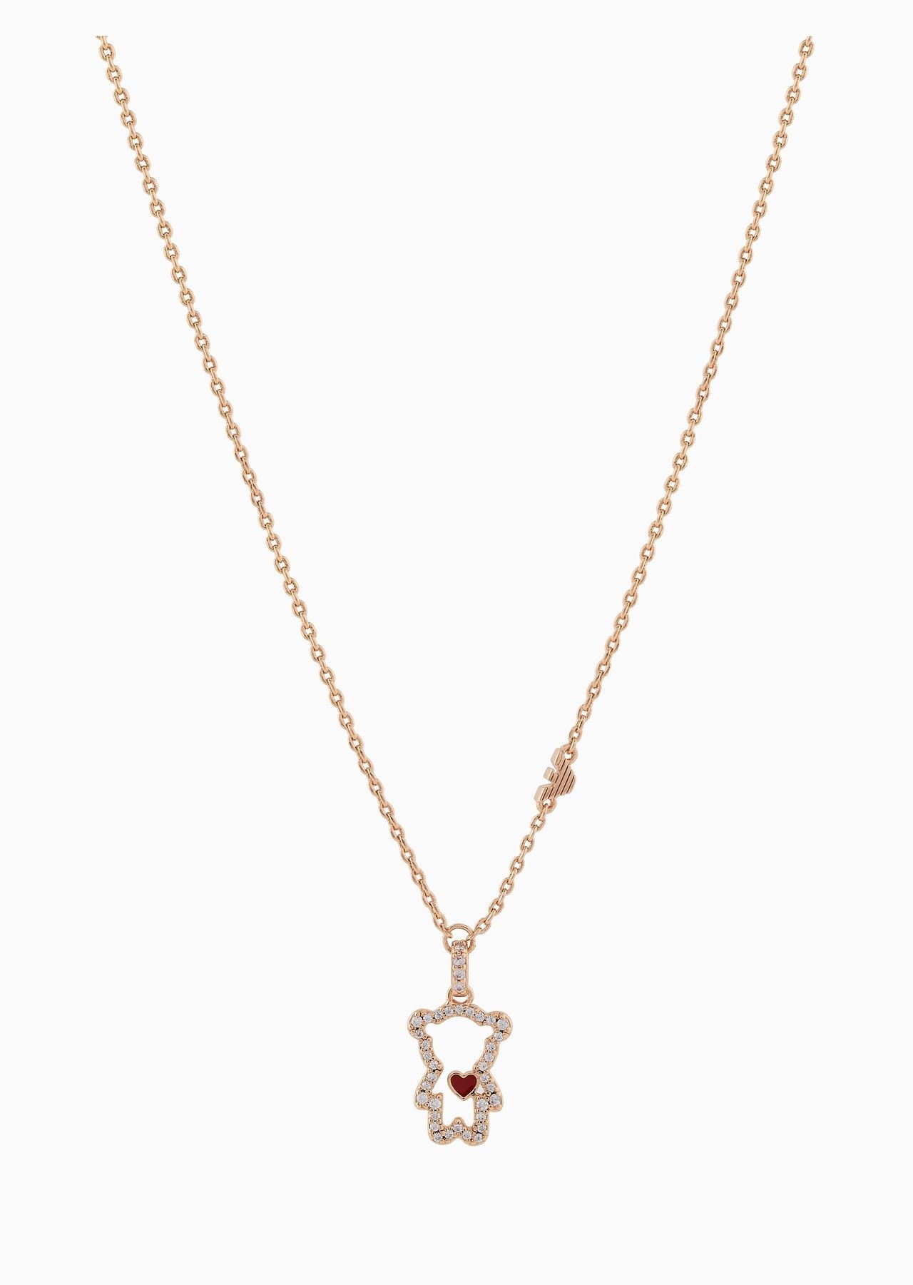14K Rose Gold-Plated Brass Pendant Necklace - 1