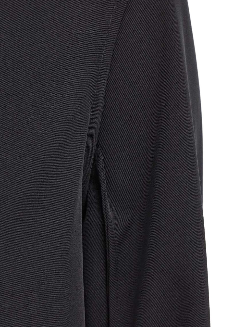 long-sleeve overlay asymmetrical day dress - 4