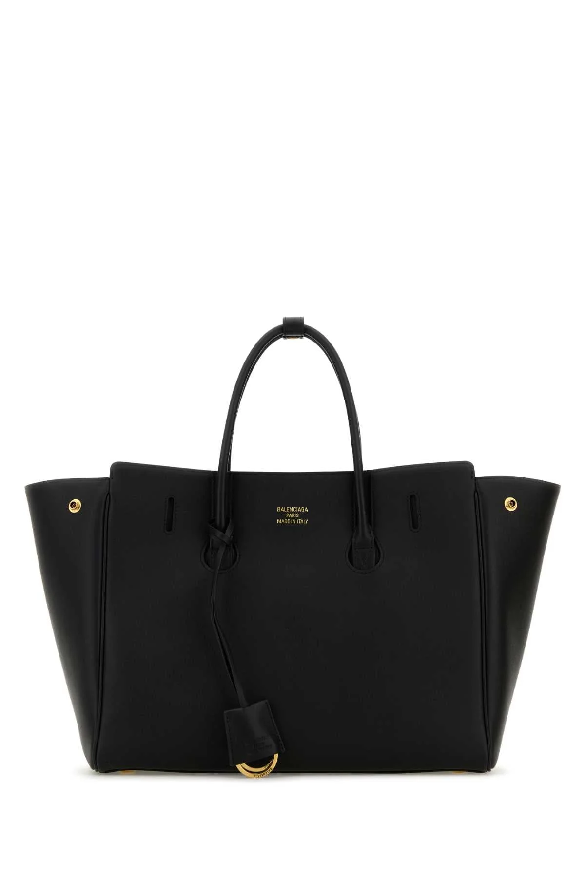 Balenciaga Women Black Leather Small Carry All Hempton Handbag - 1