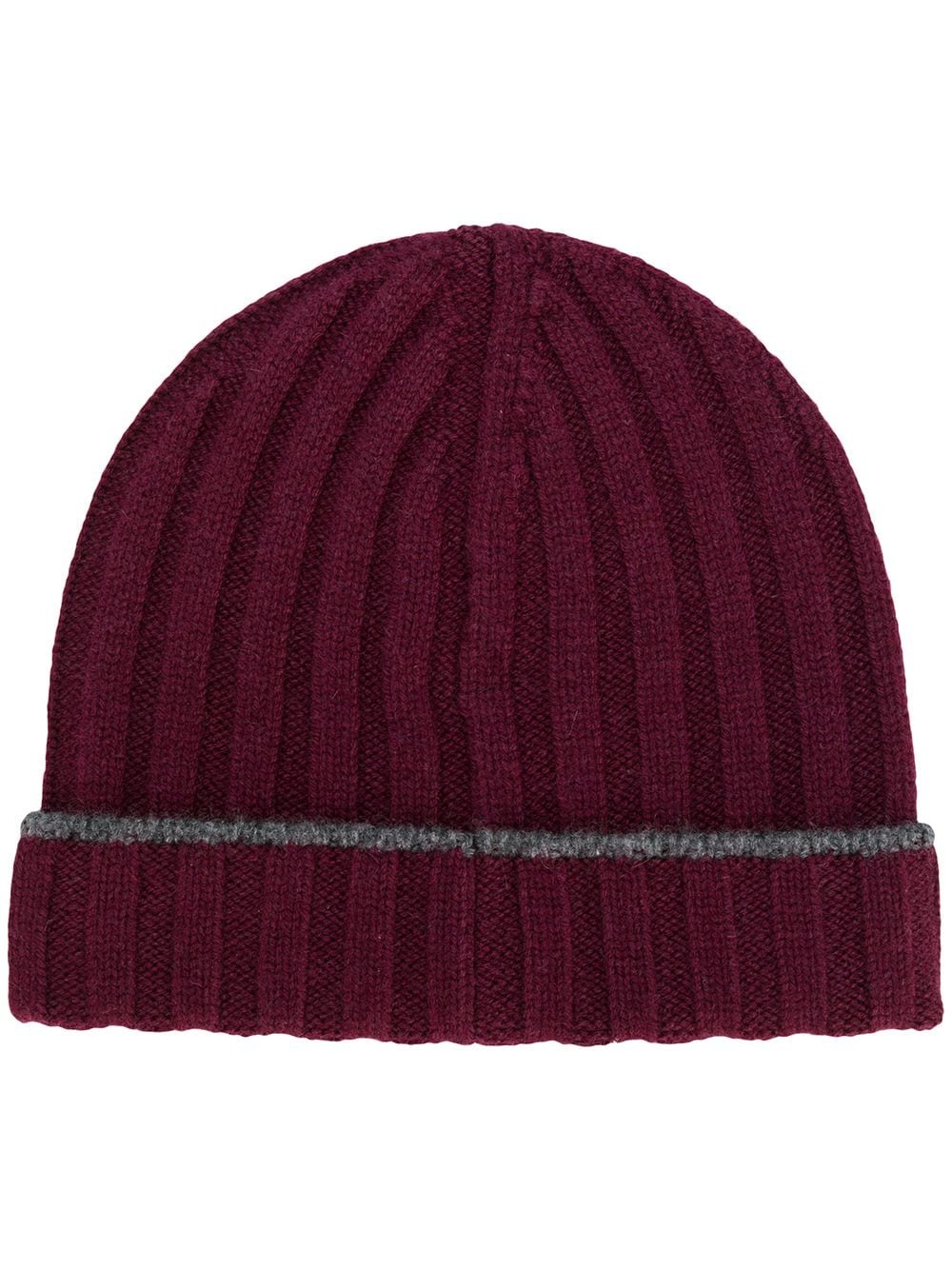 ribbed knit beanie - 1