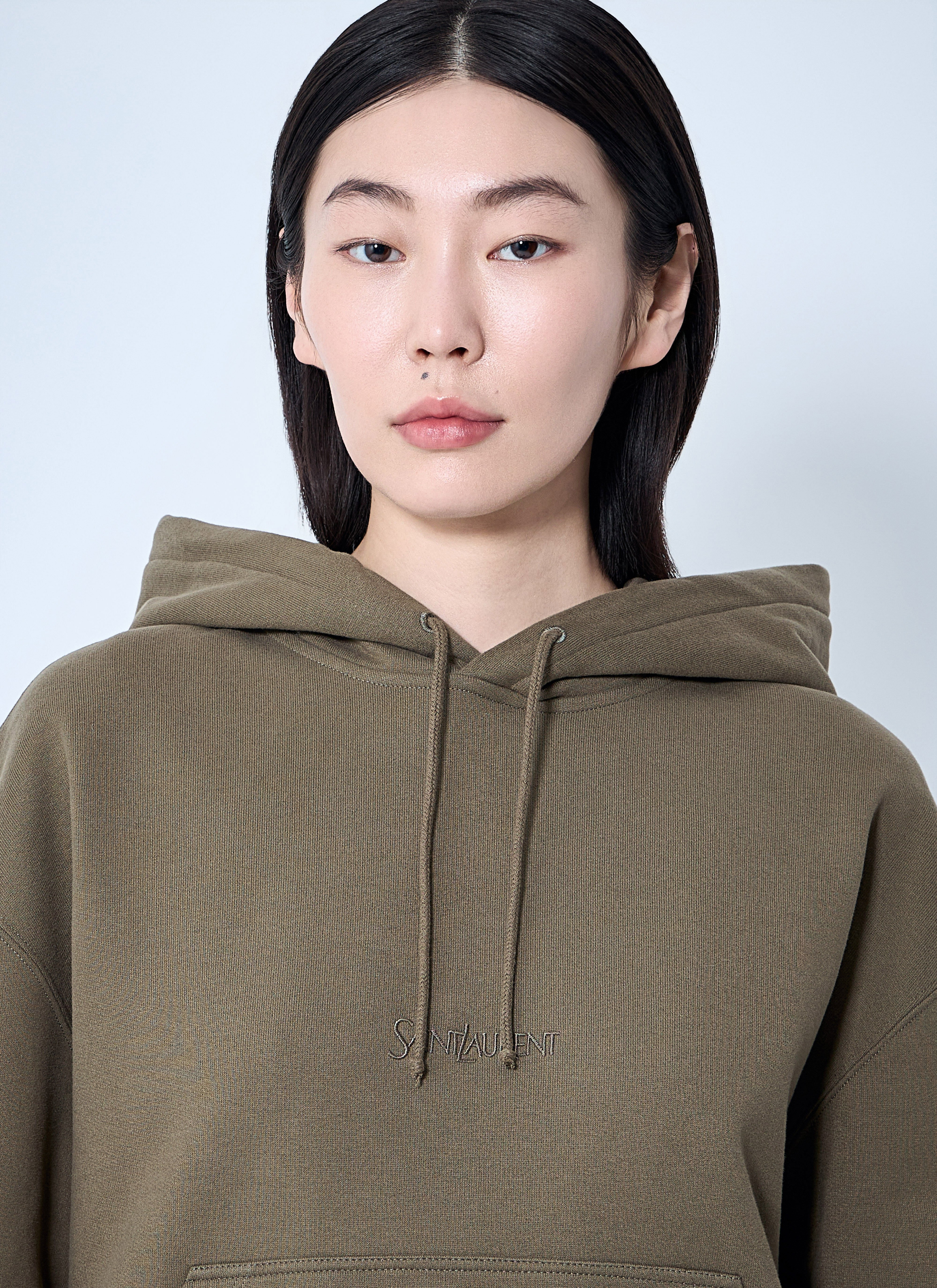 Hooded Logo Motif Sweatshirt - 5