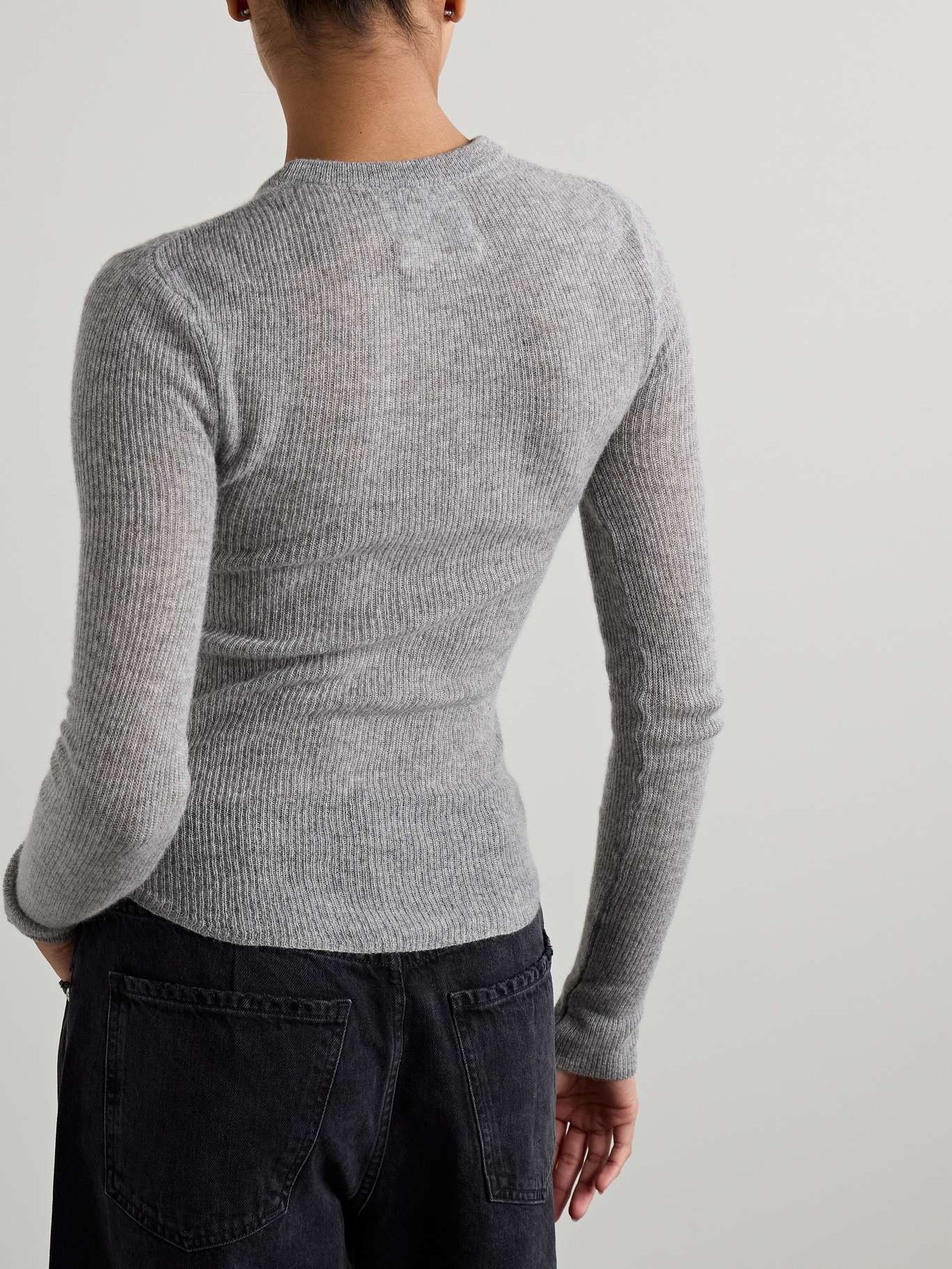 Alessia wool and cashmere-blend sweater Gray - 4