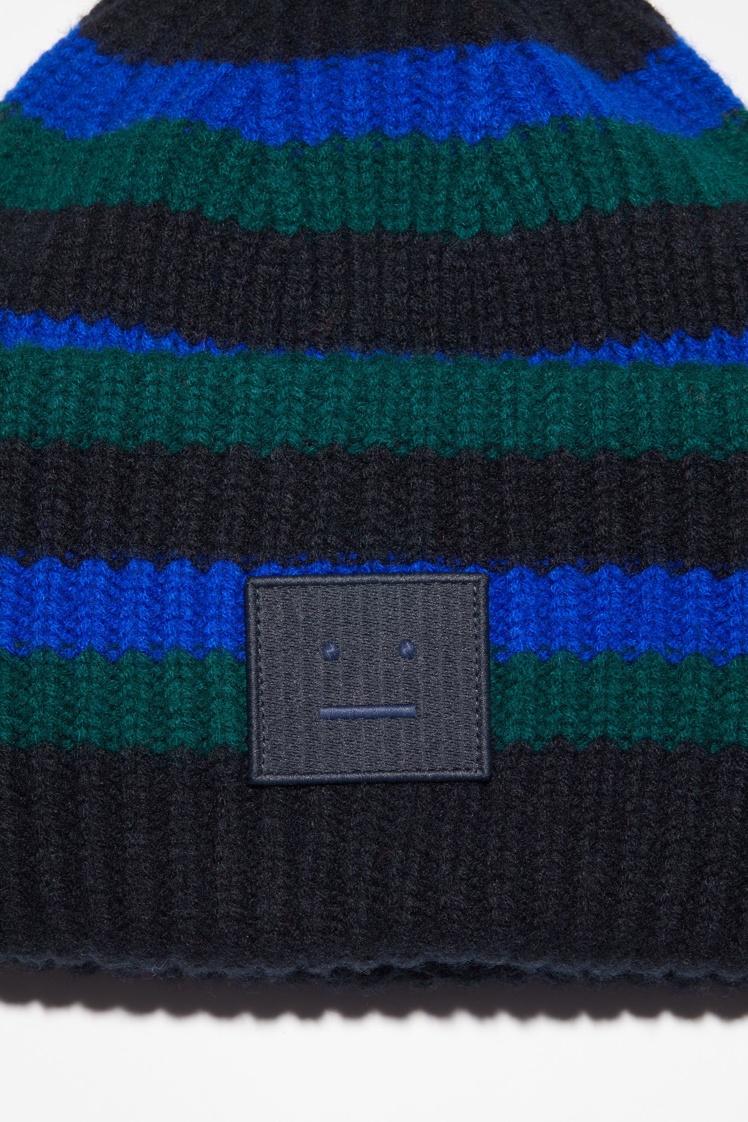 Striped Face Beanie - Black/blue - 4