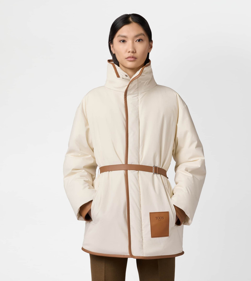 Tod's JACKET WITH LEATHER INSERTS - GREY outlook