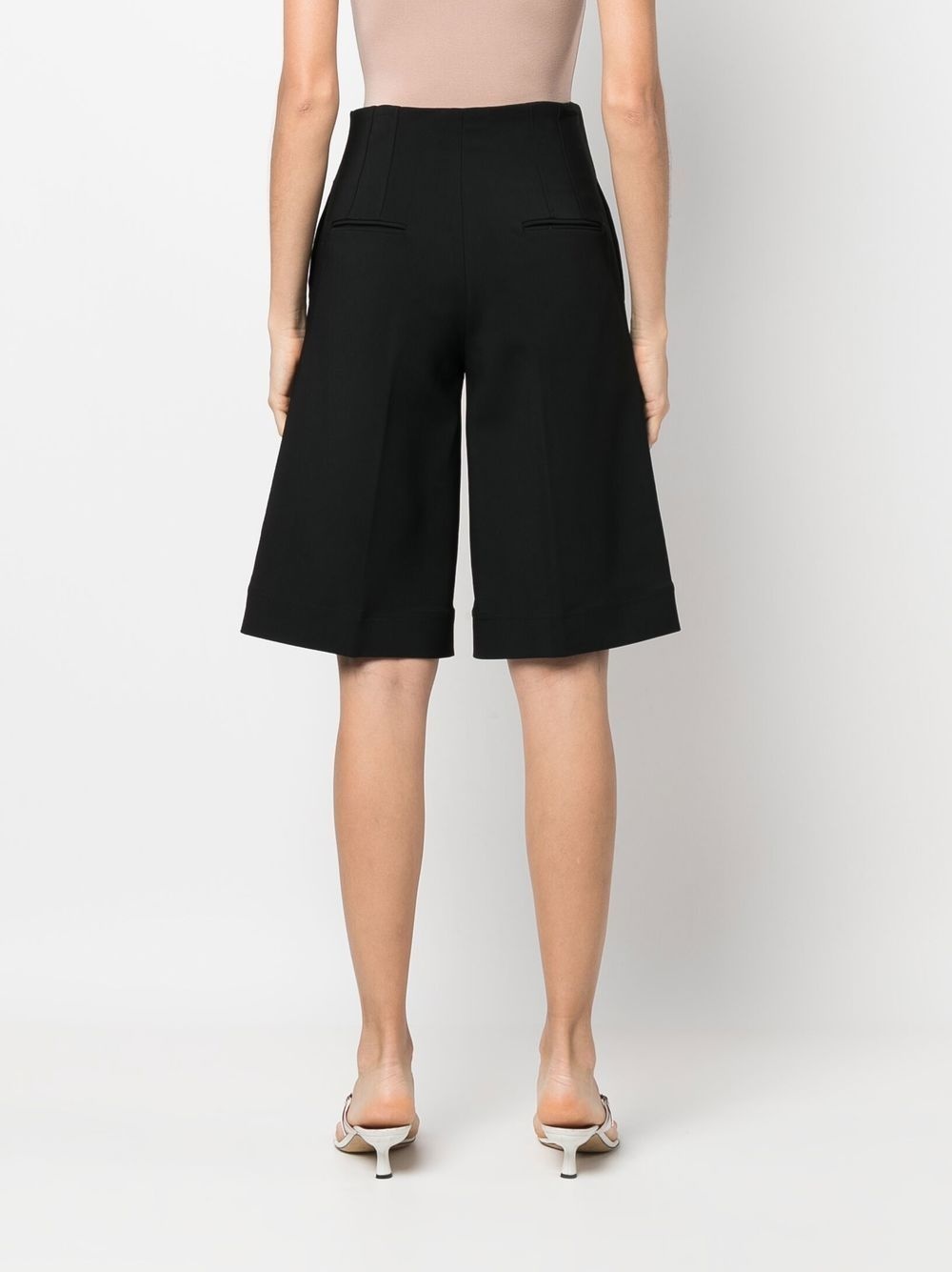 knee-length high-waisted shorts - 4