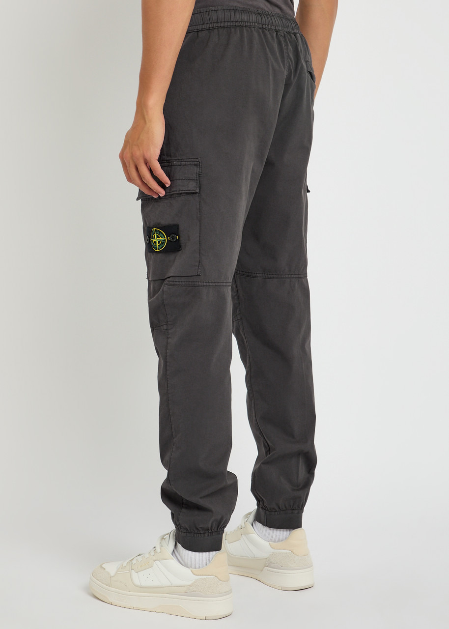 Stone Island Logo Stretch-cotton Cargo Trousers - 3