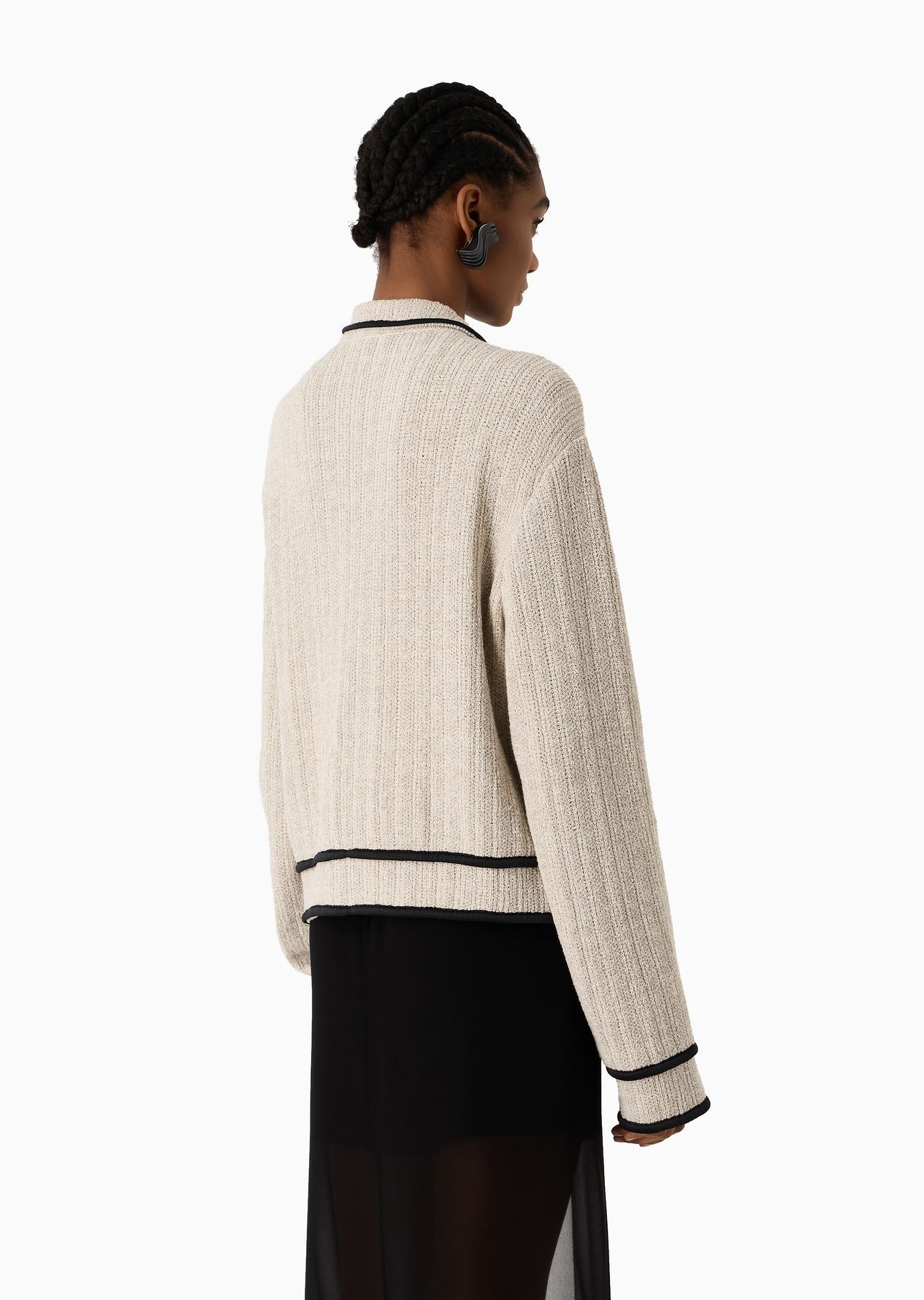 Single-breasted jacket in a cotton and linen blend - 3