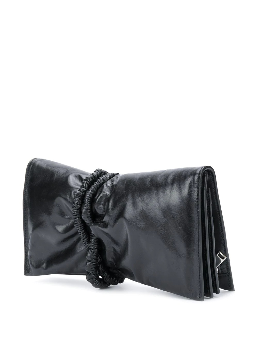 wrap-around fastening leather clutch - 3