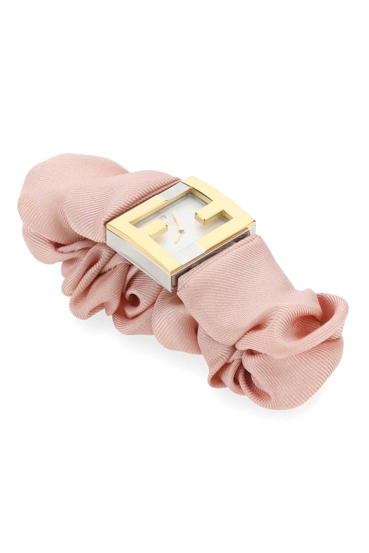 Fendi Women Stainless Steel And Pink Nylon Fendimania Baguette Watch - 2