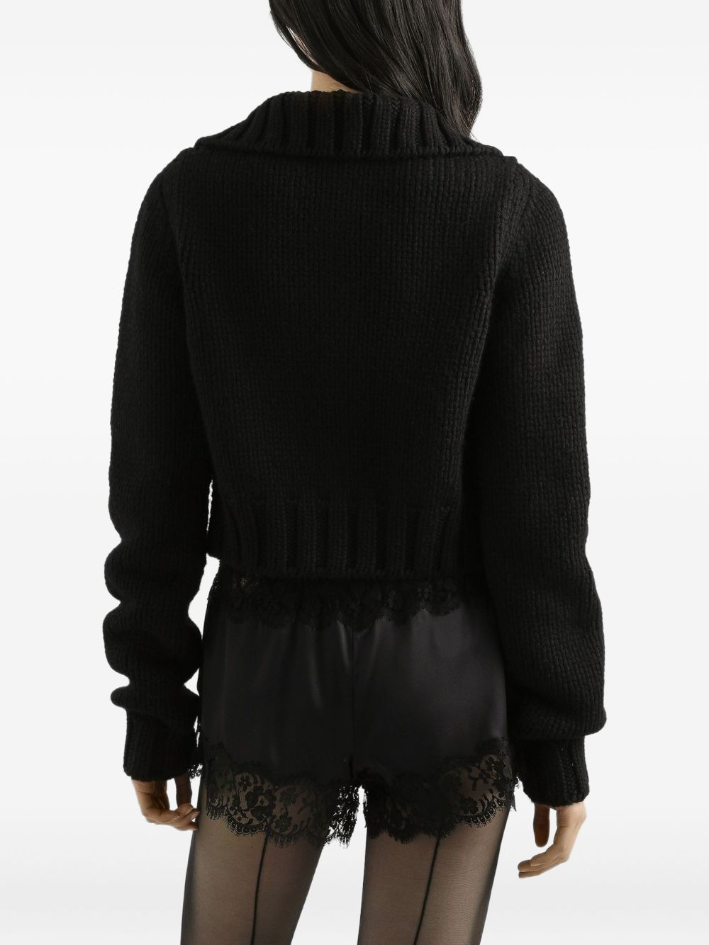 ribbed long-sleeves cardigan - 5