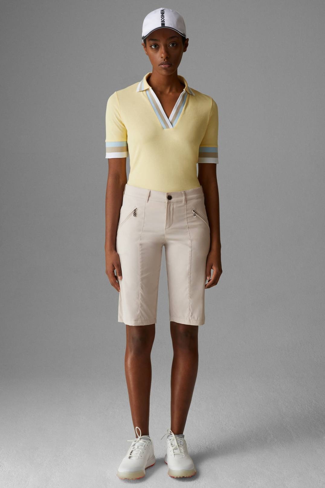 ZENA FUNCTIONAL BERMUDA SHORTS IN SAND - 4