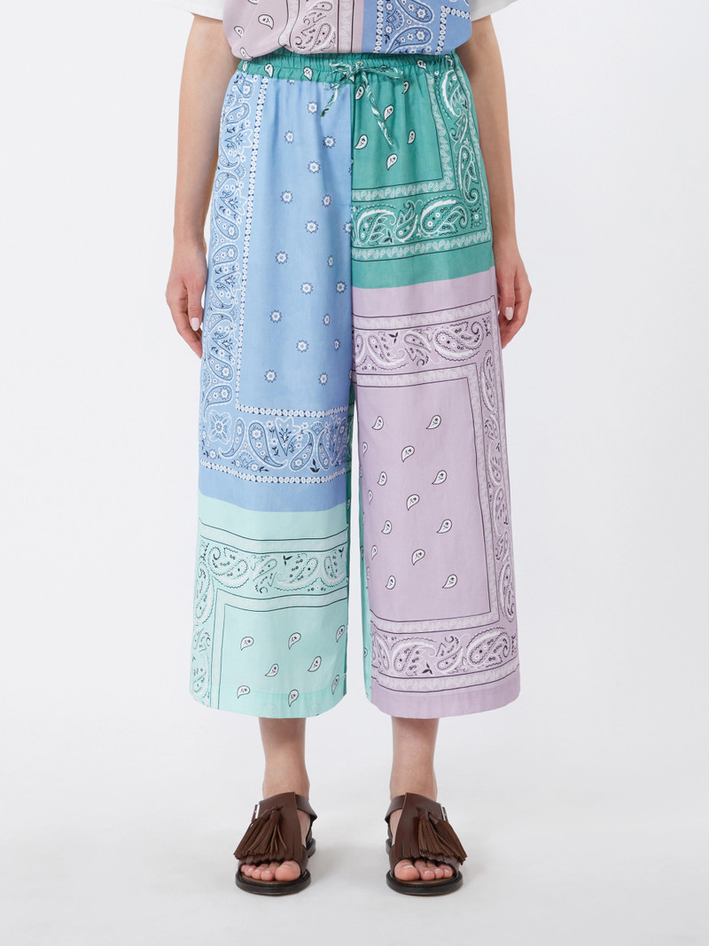 PEPE Printed cotton poplin trousers - MULTICOLOUR 3
