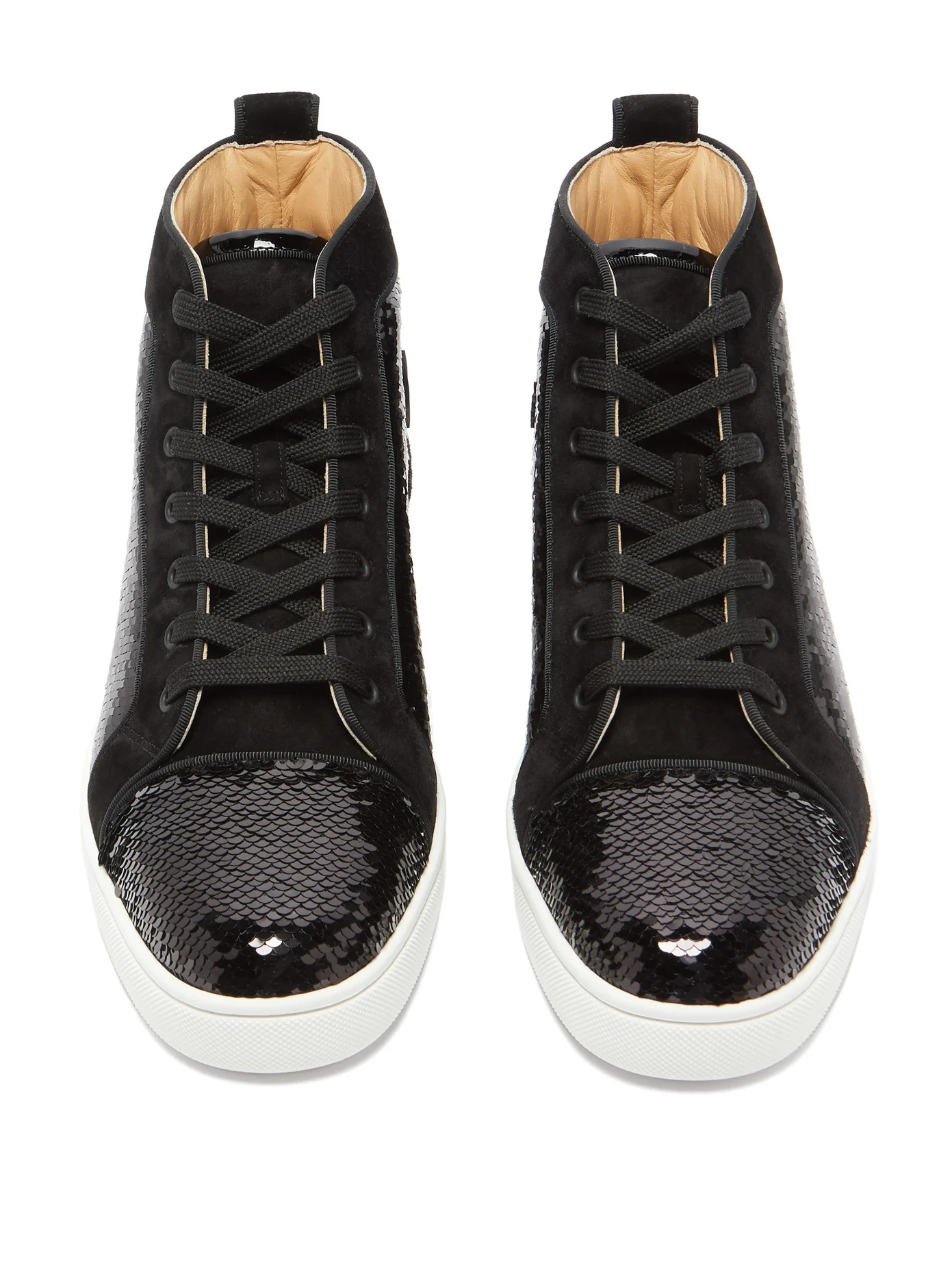 Louis Orlato sequinned suede high-top trainers - 5