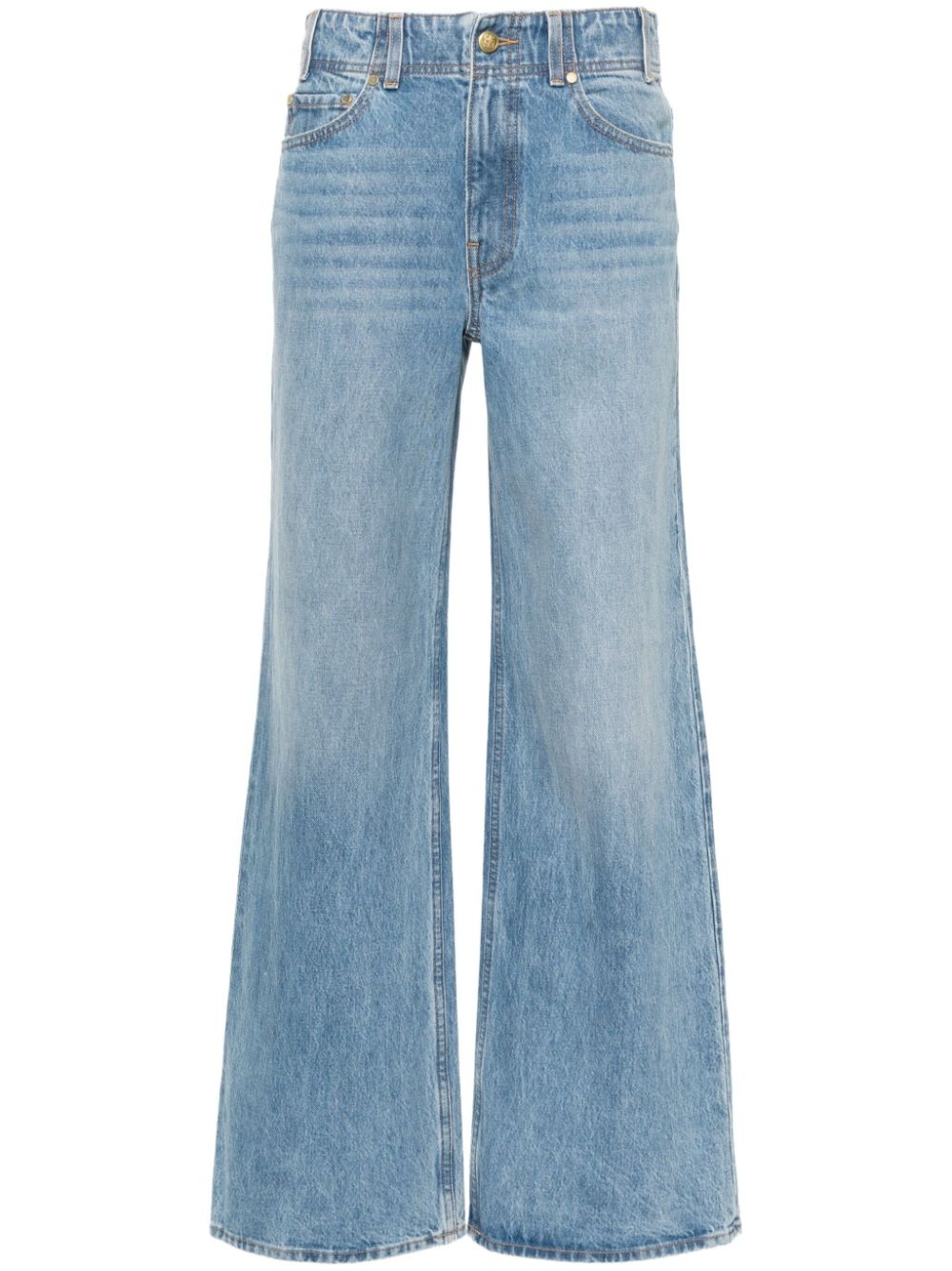 high-rise wide-leg jeans - 1