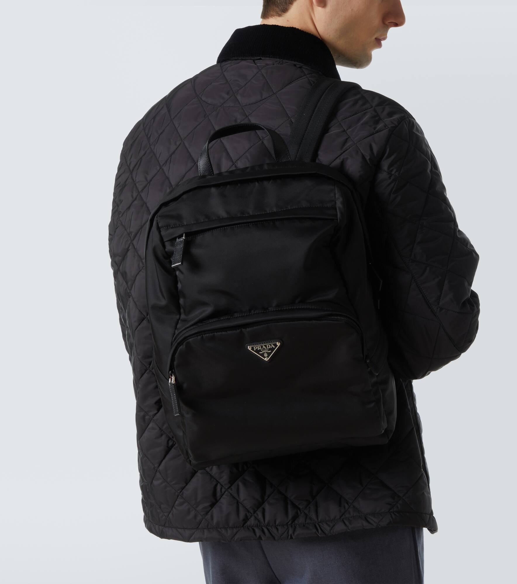 Re-Nylon logo backpack - 3
