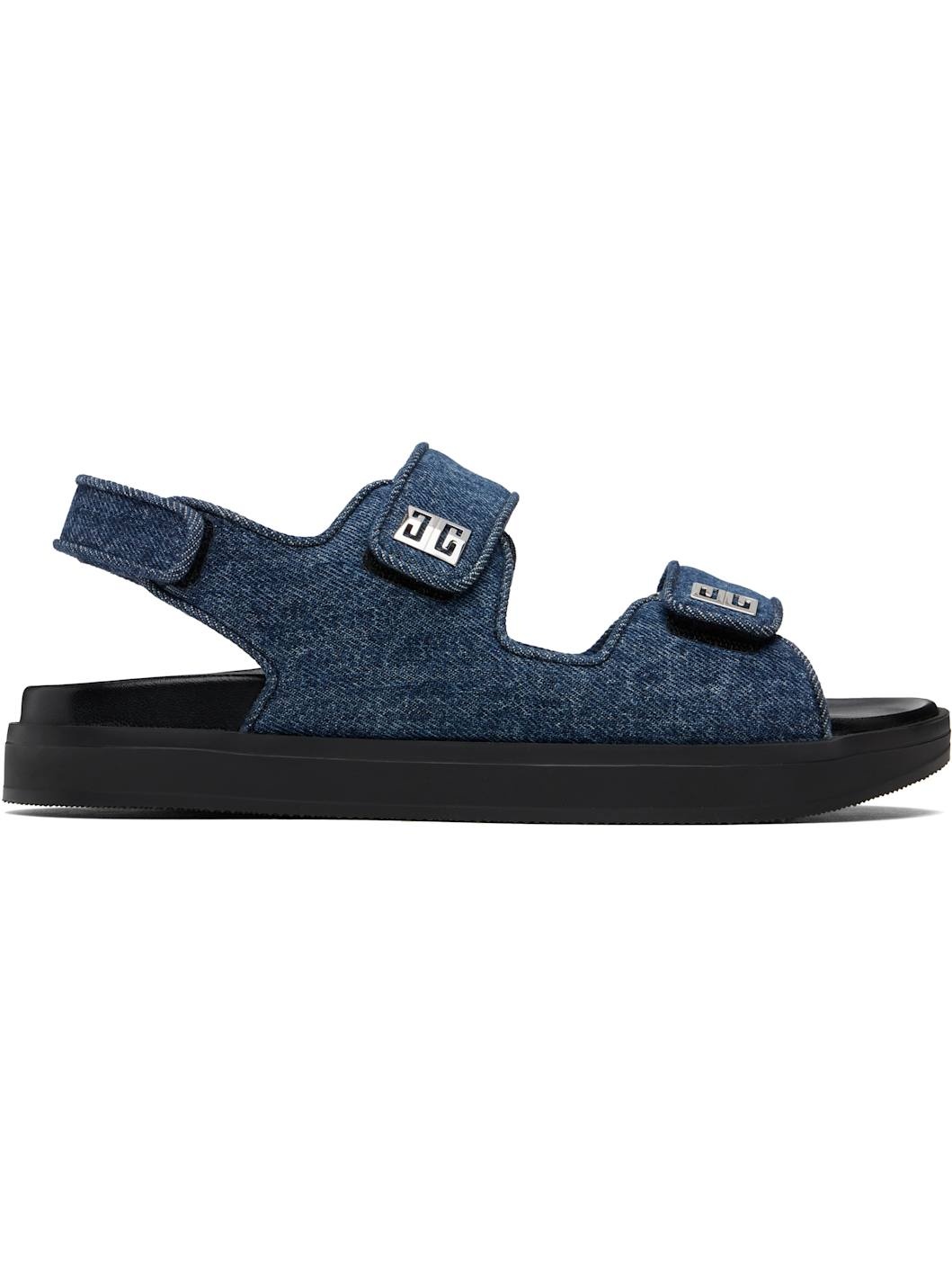 Blue 4G Strap Sandals - 1