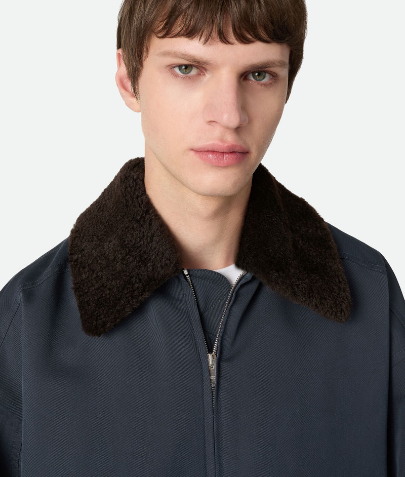 Silk And Cotton Twill Bomber Jacket 5