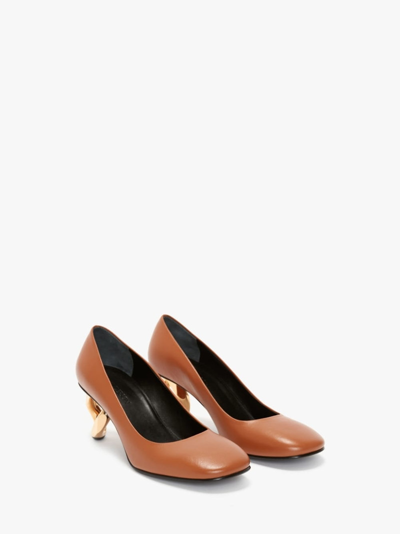 JW Anderson CHAIN HEEL LEATHER PUMPS outlook