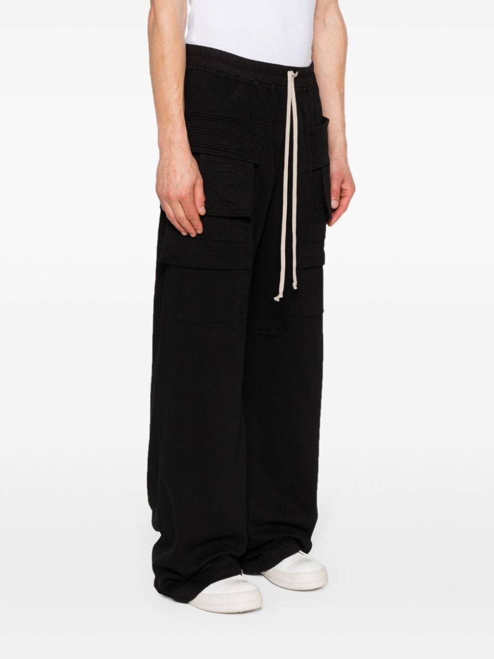 Rick Owens DRKSHDW ribbed-panels drawstring track pants | REVERSIBLE