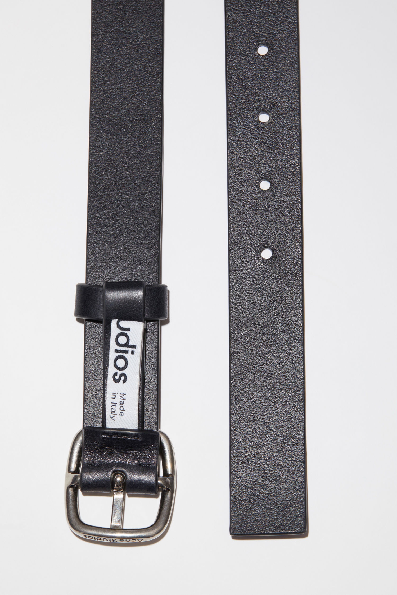 Classic leather belt - Black - 4