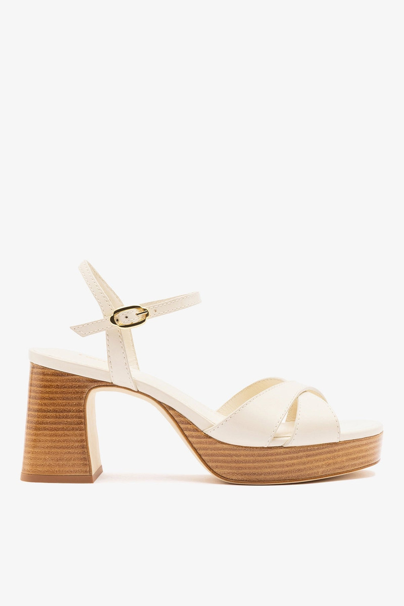Bianca Low Sandal Ivory Leather 1