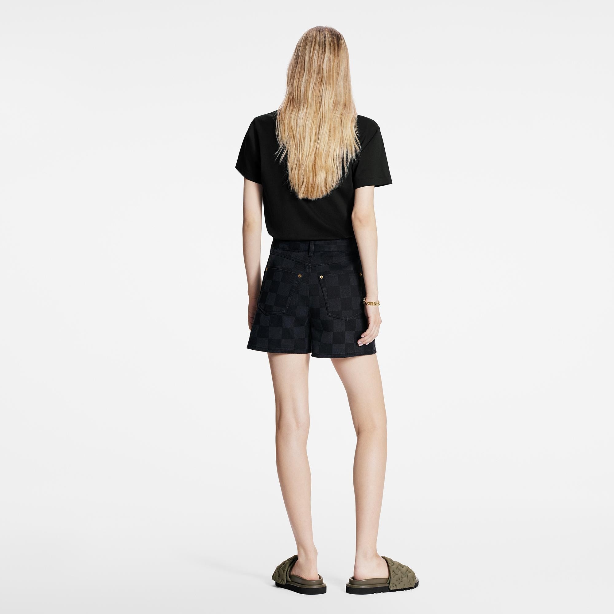 Damier Graphite Denim Mini Shorts - 4