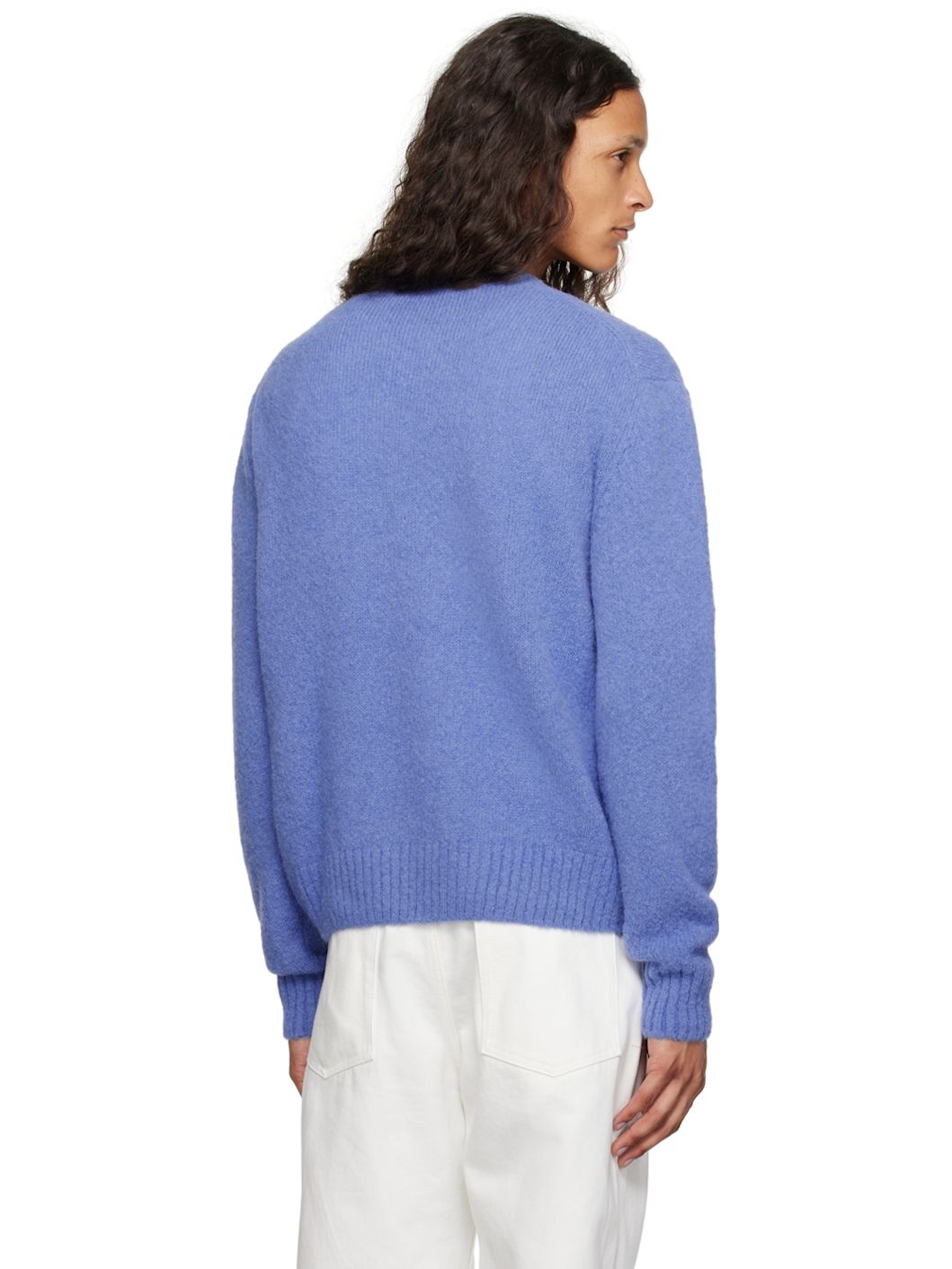 Blue Alpaca Sweater - 3