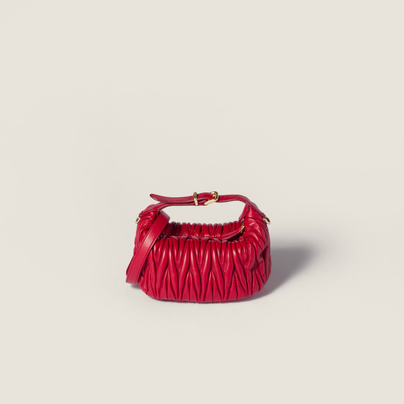 Matelassé nappa leather pouch 3