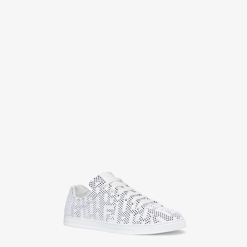 FENDI White mesh low-tops outlook
