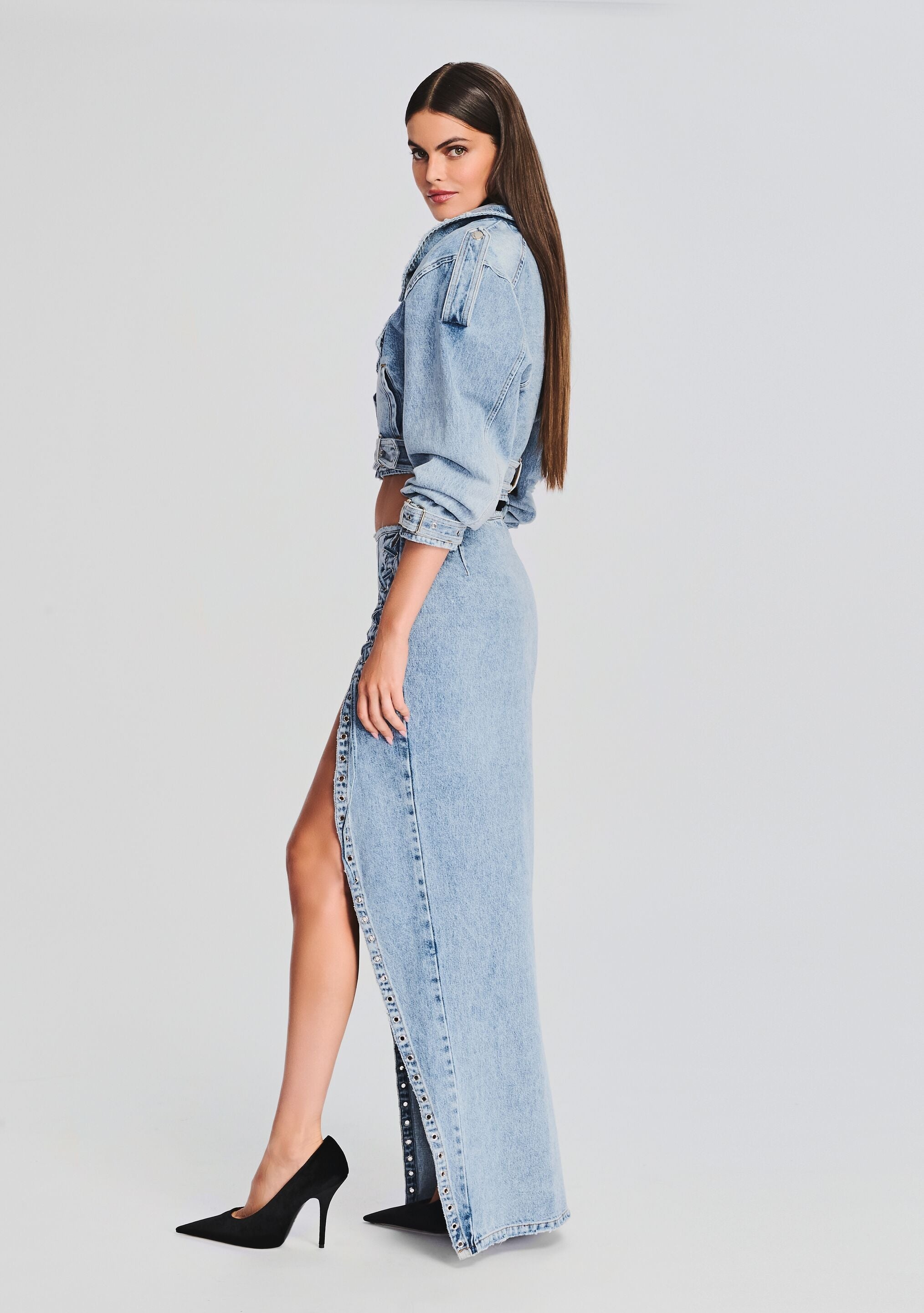 ZAHLIA DENIM SKIRT - 3