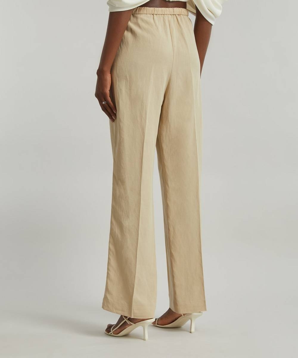 Press-Creased Drawstring Trousers - 4