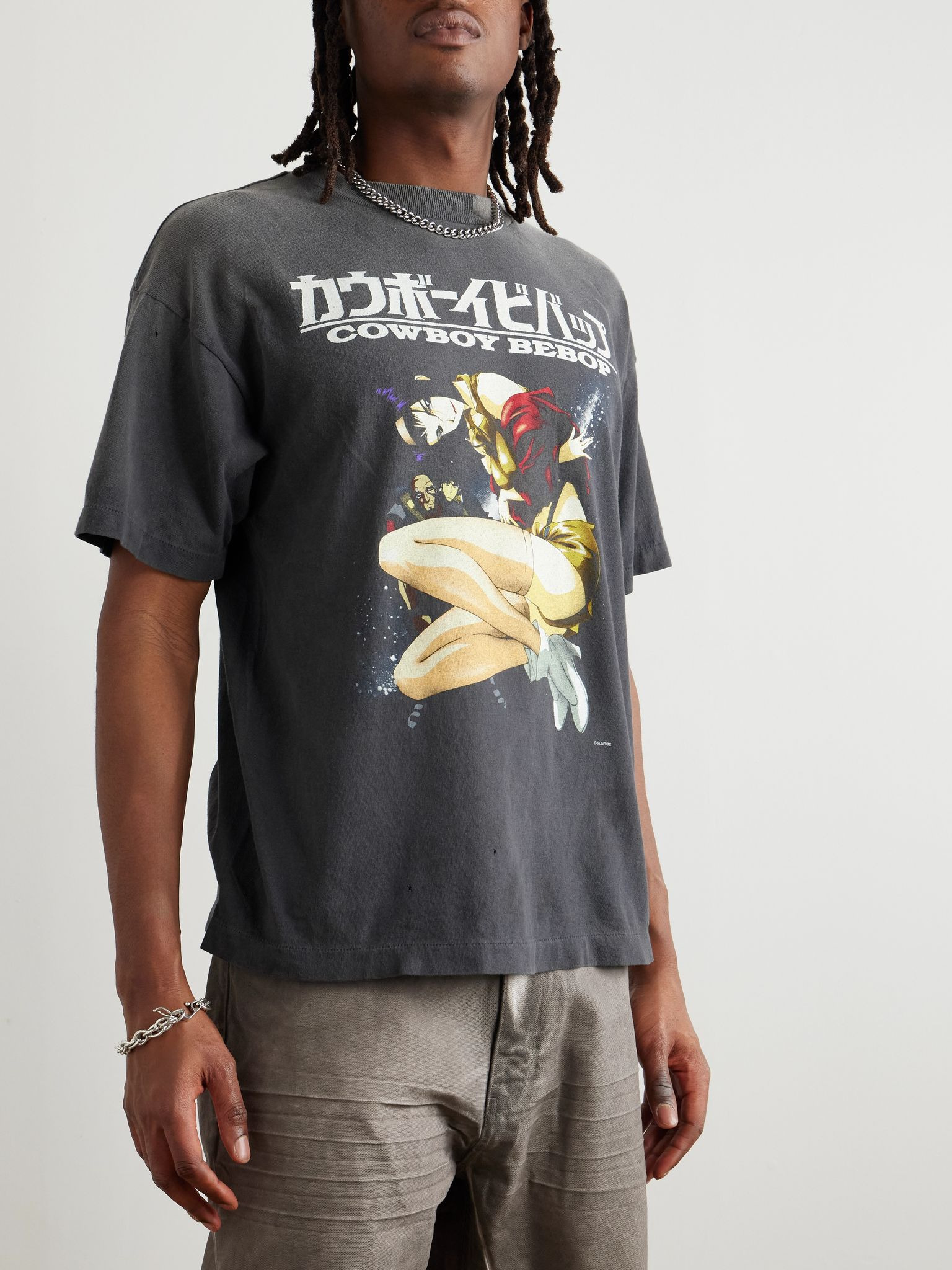+ Cowboy Bebop Printed Cotton-Jersey T-Shirt Black - 3