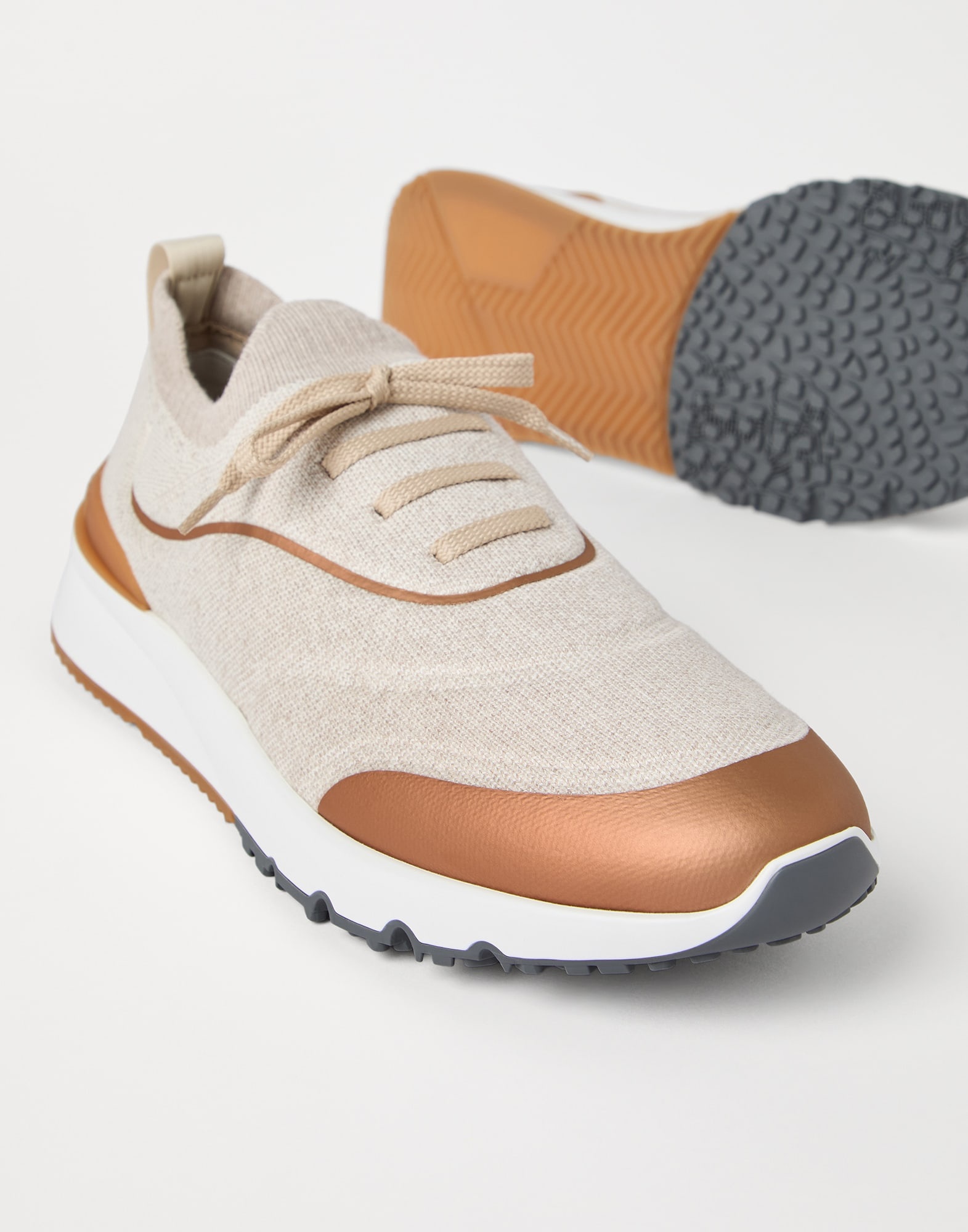 Techno cotton knit runners with heat-bonded details - 3
