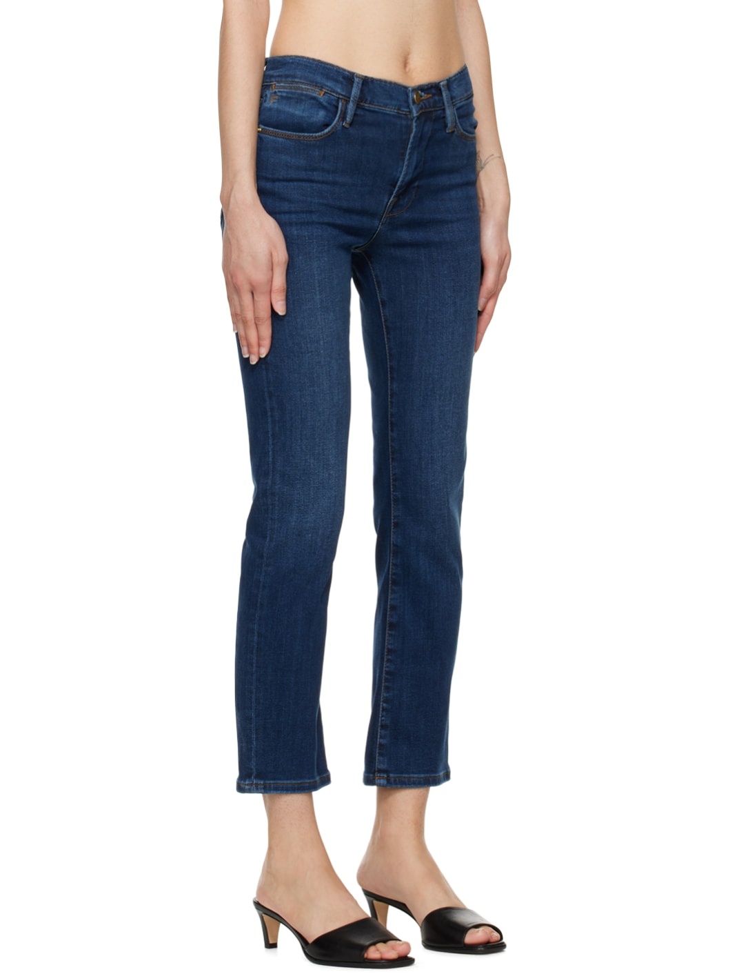 Navy 'Le High Straight' Jeans - 2