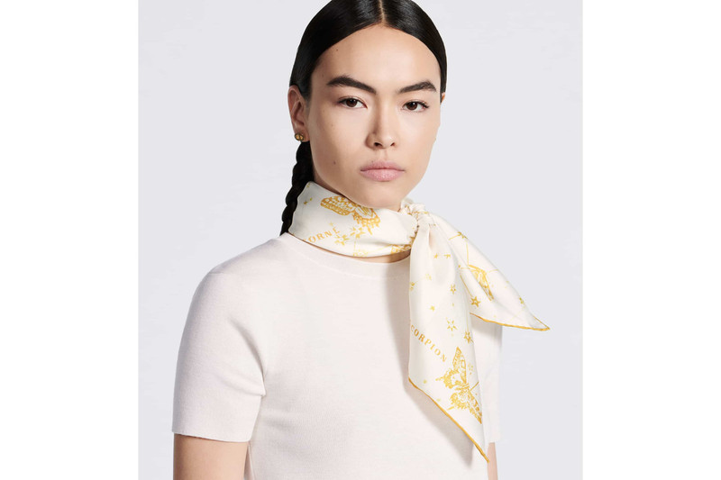 Dior Butterfly Zodiac 70 Square Scarf outlook