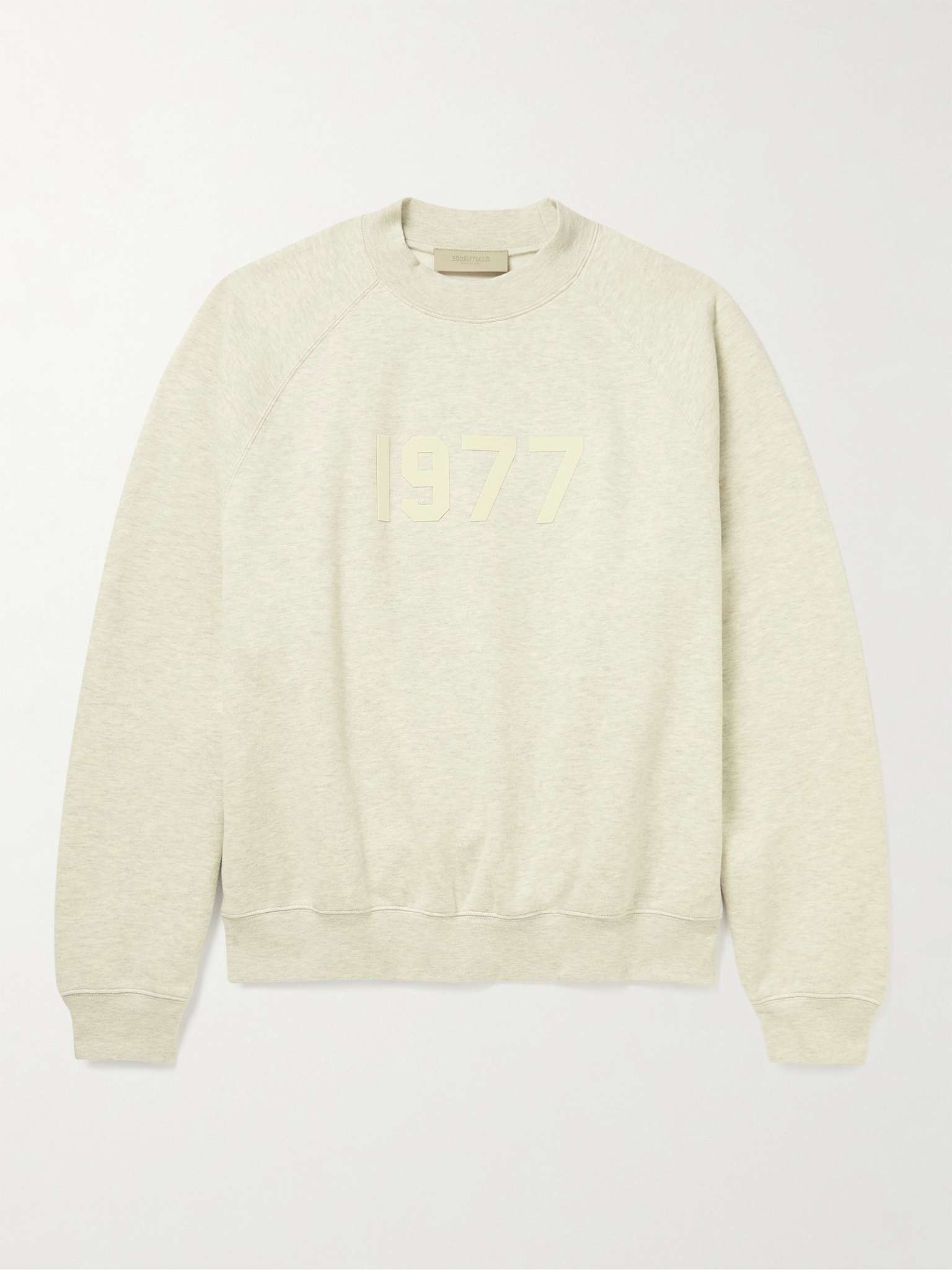 Logo-Flocked Cotton-Blend Jersey Sweatshirt - 1