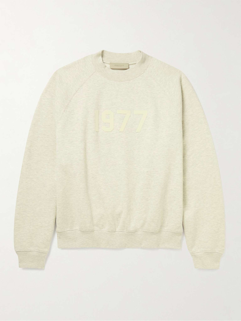 Logo-Flocked Cotton-Blend Jersey Sweatshirt - 1