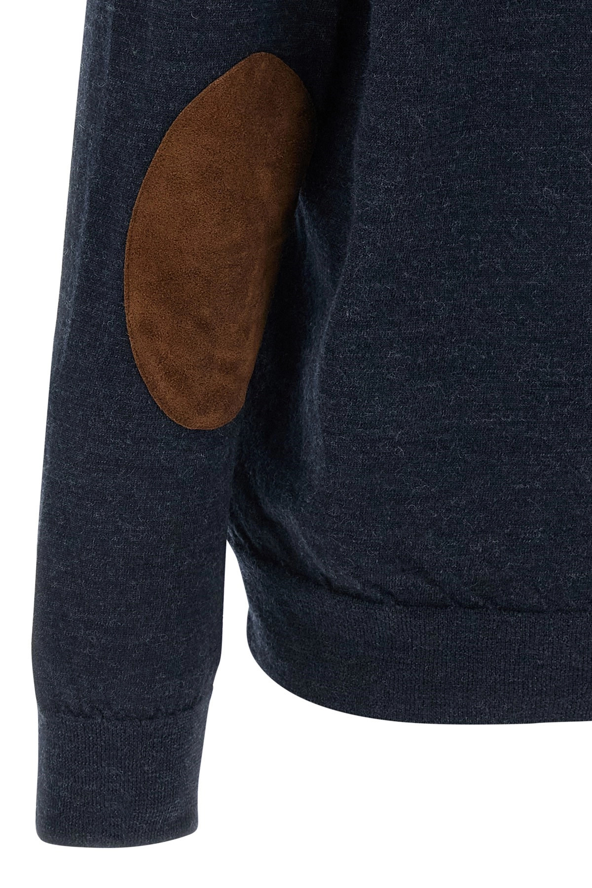 Suede patch cardigan - 4