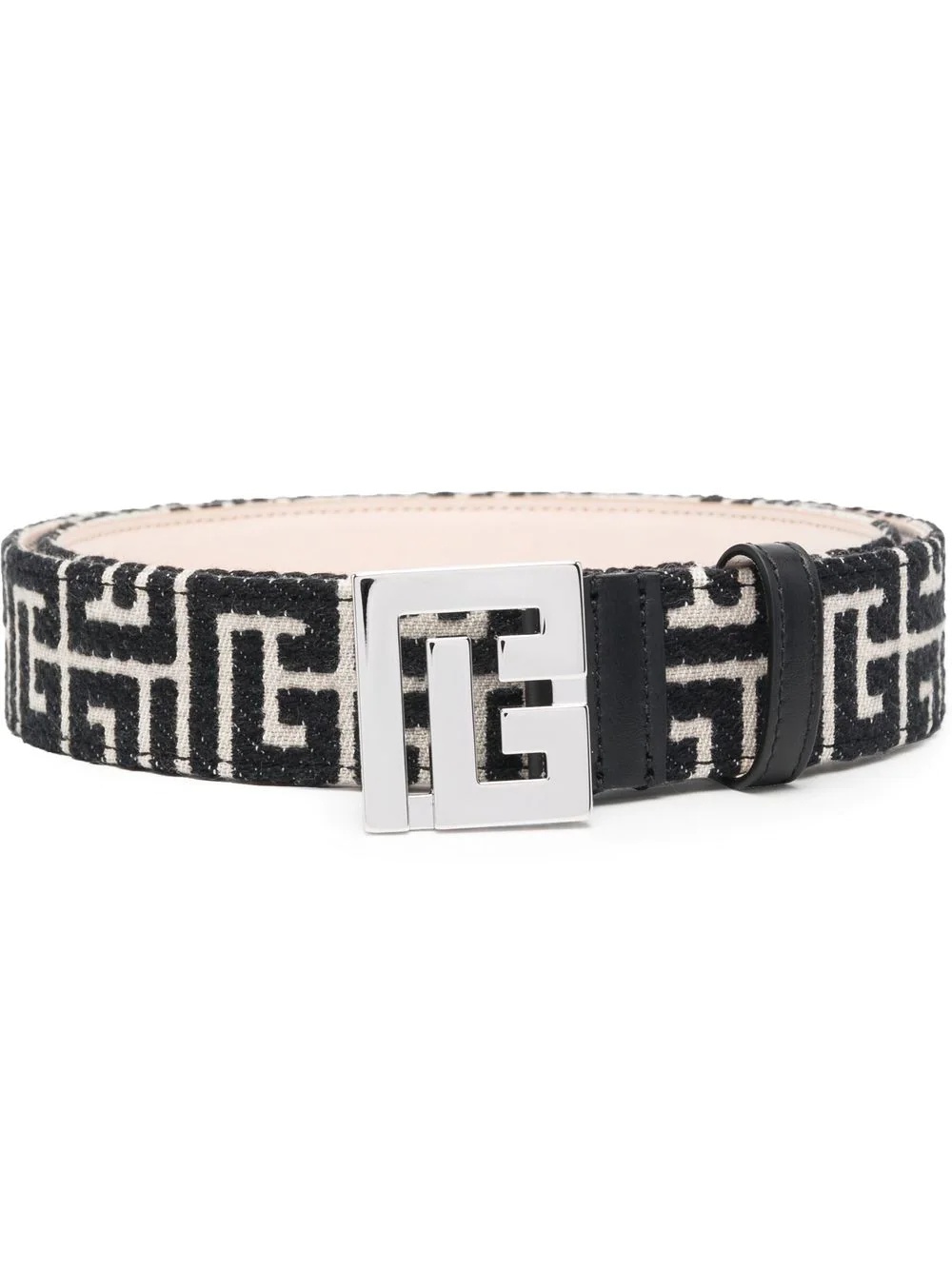 monogram logo-buckle belt - 1