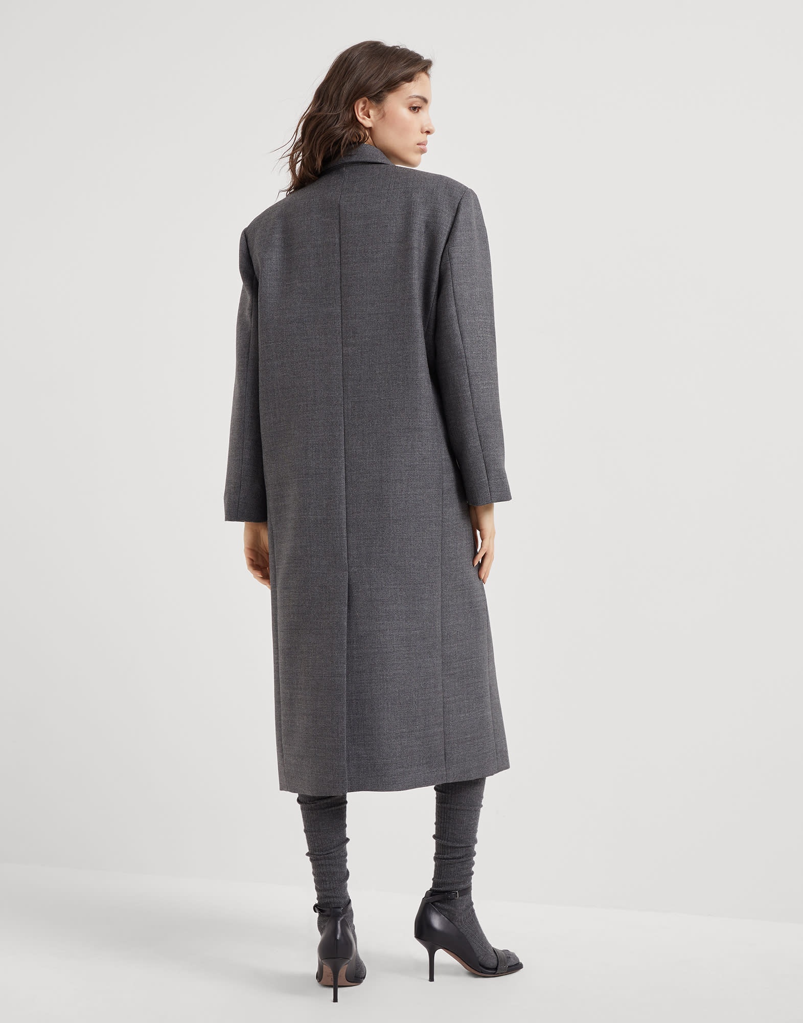 Virgin wool coat with monili - 2