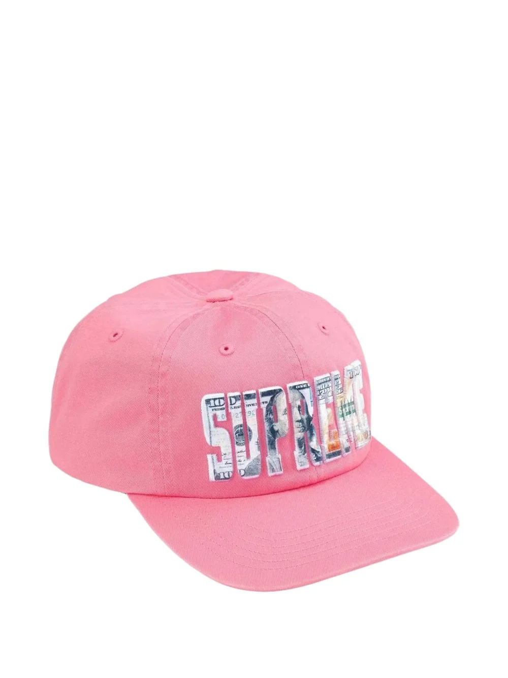 Money embroidered-logo 6-panel hat - 1