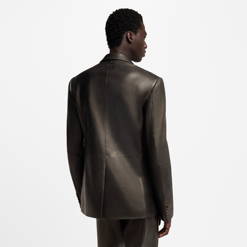 Leather Single-Breasted Jacket 3