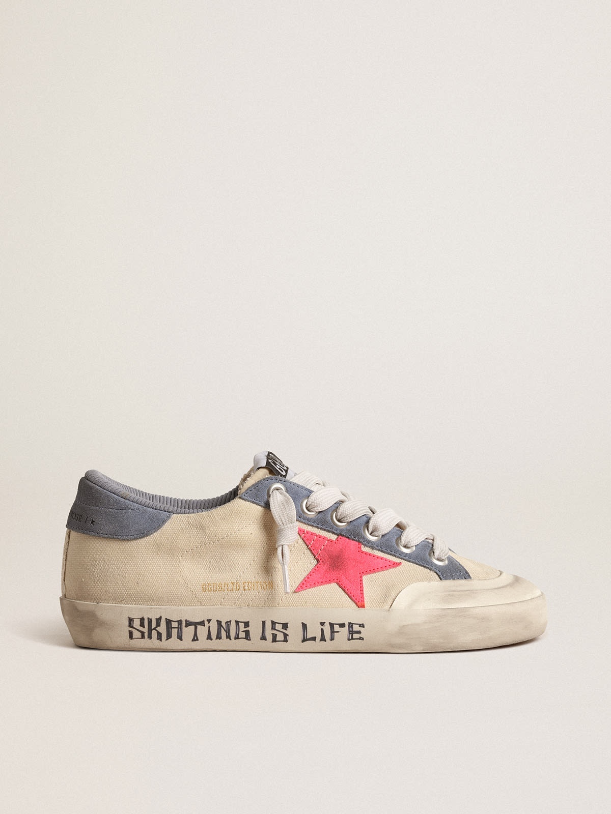 Super-Star Penstar LTD in canvas with lobster-colored suede star - 1