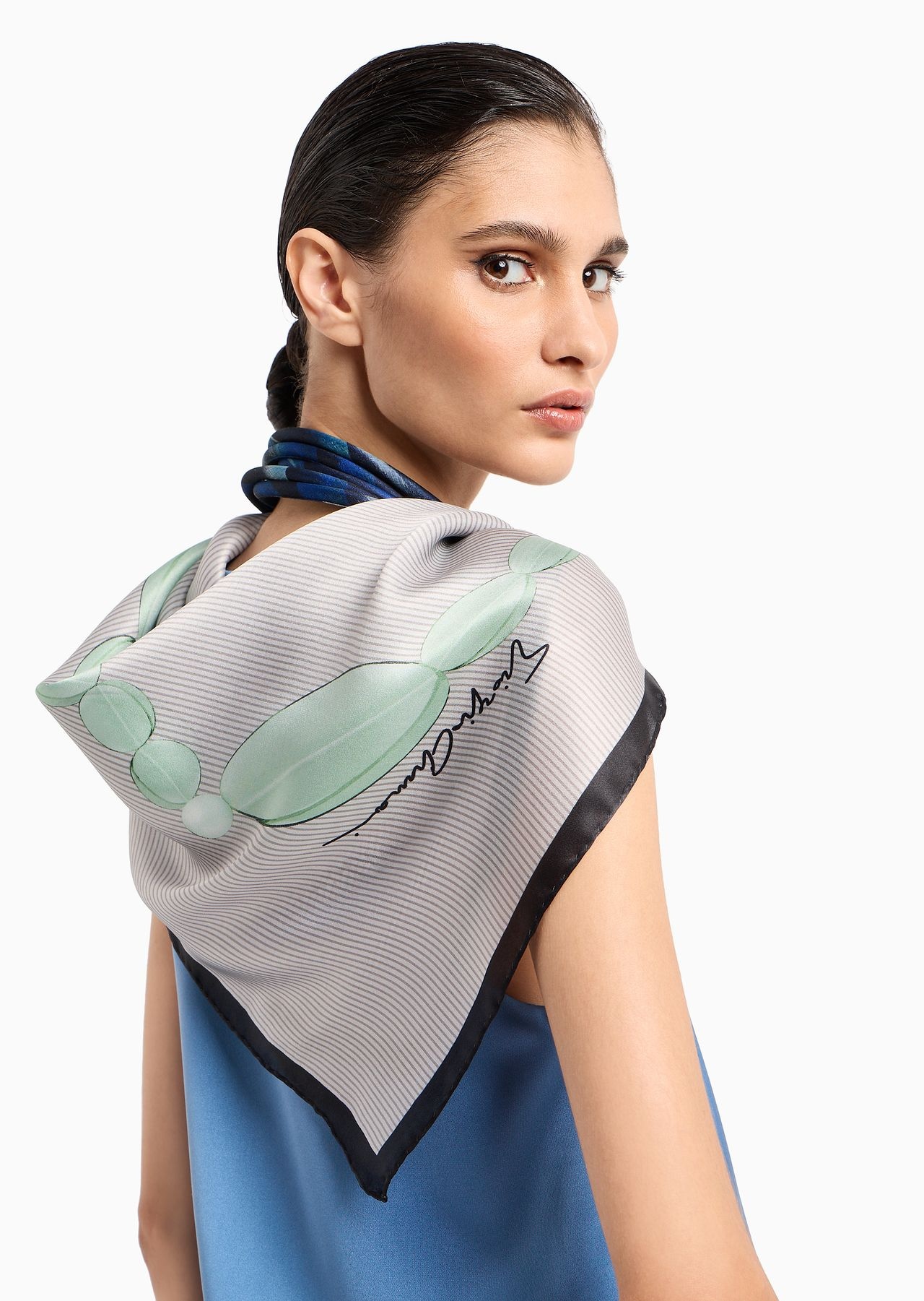 Printed silk foulard - 3