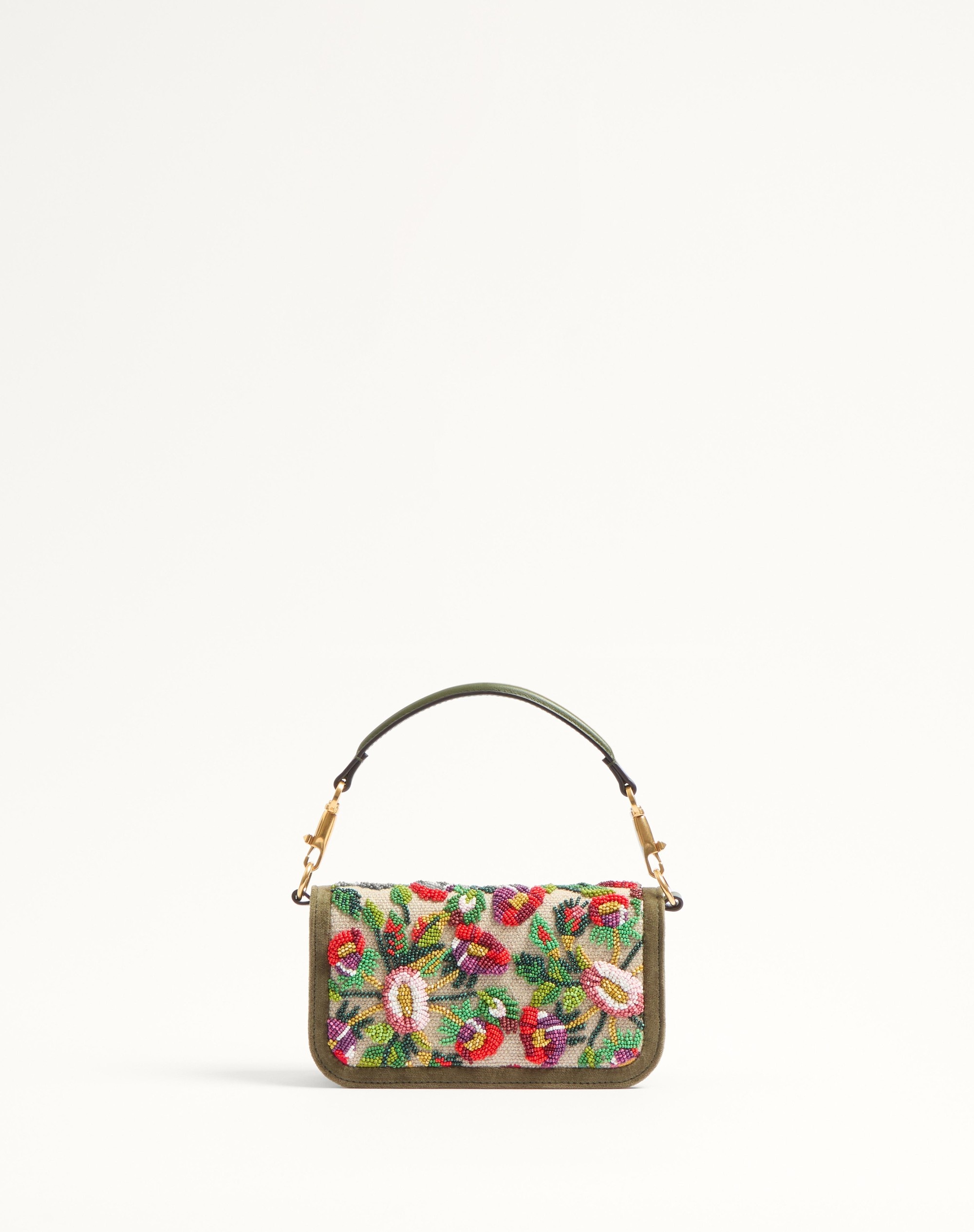 VALENTINO GARAVANI LOCÒ SMALL SHOULDER BAG EMBROIDERED WITH JEWEL LOGO - 5