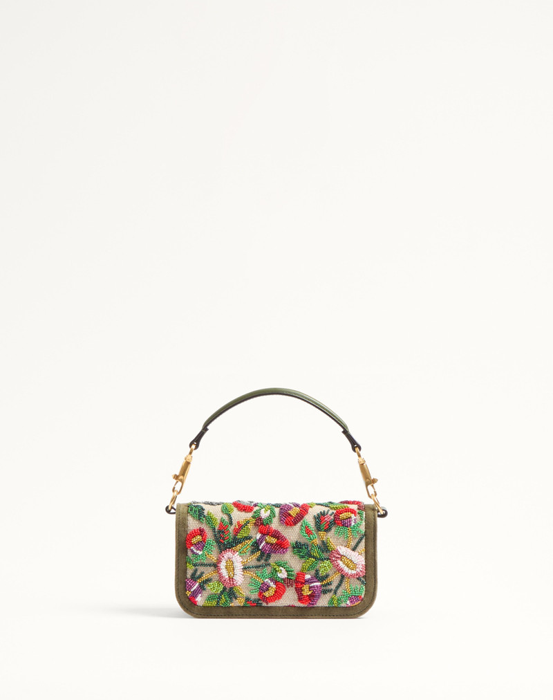 VALENTINO GARAVANI LOCÒ SMALL SHOULDER BAG EMBROIDERED WITH JEWEL LOGO 5