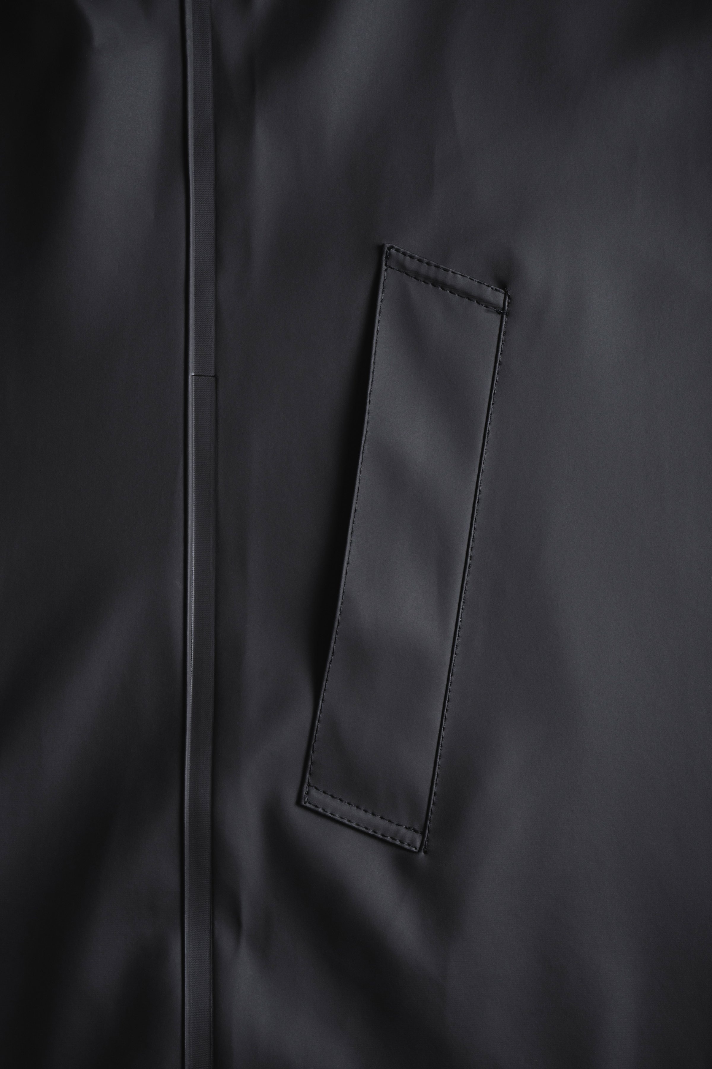 Stockholm Long Print Raincoat Black - 11