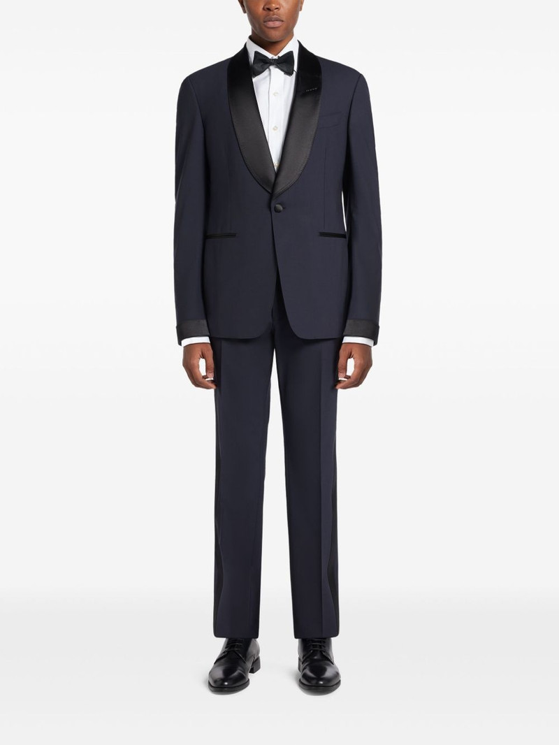 TOM FORD satin-trim suit outlook