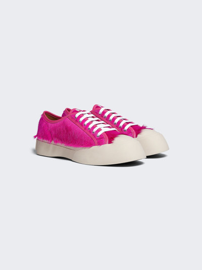 Marni Pablo Lace-Up Sneakers Fuchsia outlook