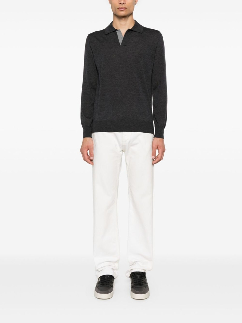 Canali merino wool polo shirt outlook